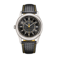 Modern Classic 40 – Black Dial with Orange Accents | Silver Tone Case & Black Fabric Strap